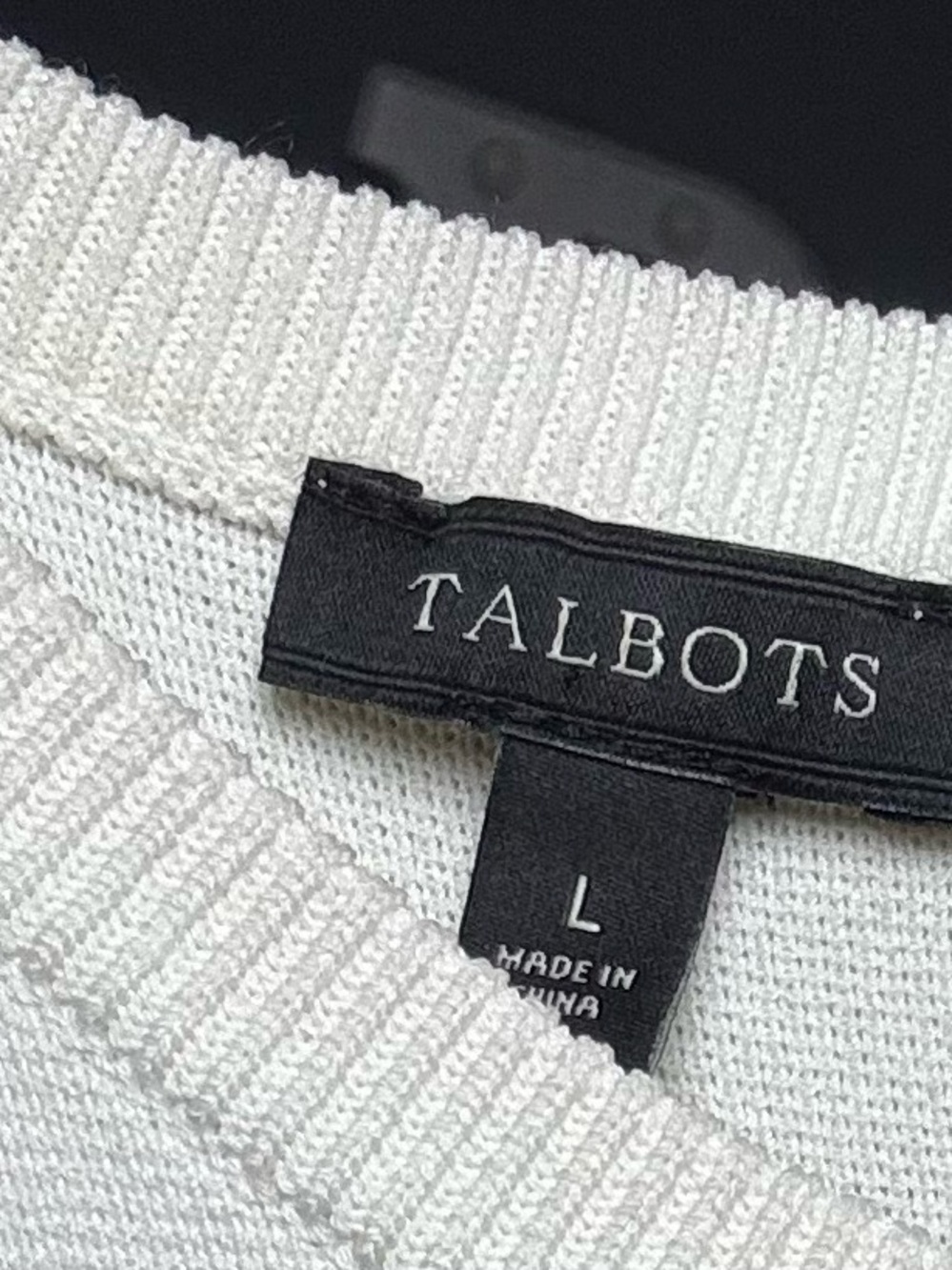 Talbots Black and White Striped Fit-and-Flare Dress - Picture 3 of 6